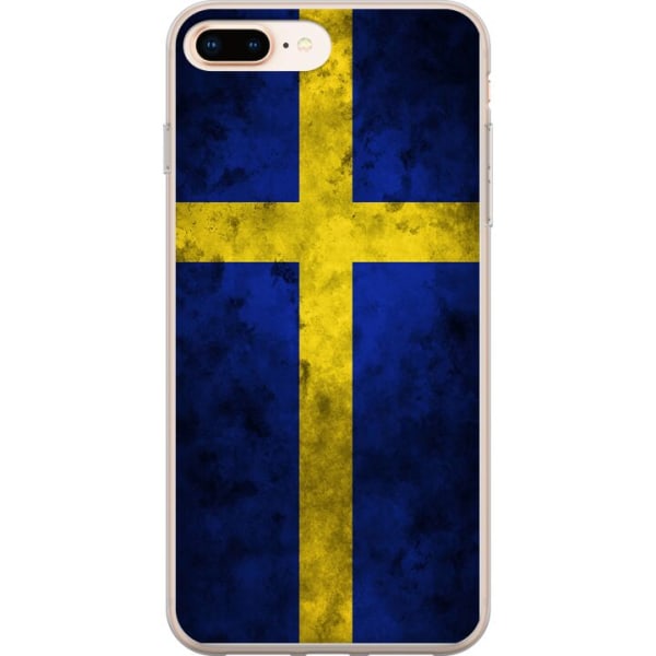 Apple iPhone 8 Plus Deksel / Mobildeksel - Sverige Flag