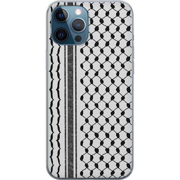Apple iPhone 12 Pro Läpinäkyvä kuori Palestiinalainen kuvio - perinteiseen tyyliin inspiroima keffiyeh-kangas