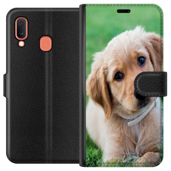 Samsung Galaxy A20e Tegnebogsetui Hund