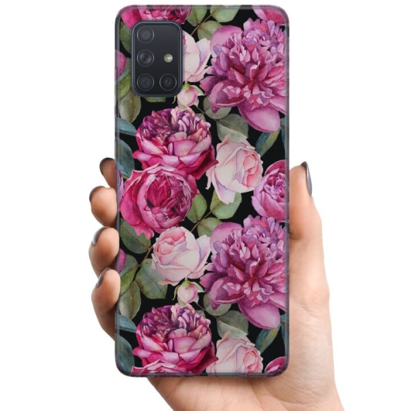 Samsung Galaxy A71 TPU Mobildeksel Blomster