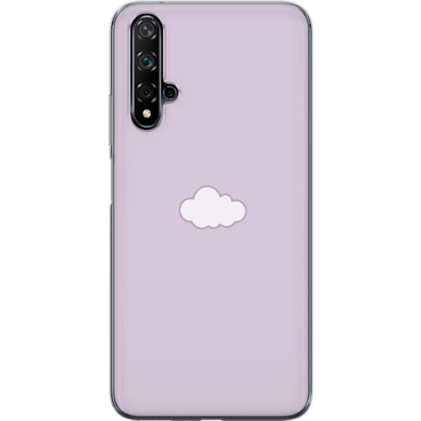 Huawei nova 5T Läpinäkyvä kuori Lila Pilvi - minimalistinen pilvi lila taustalla