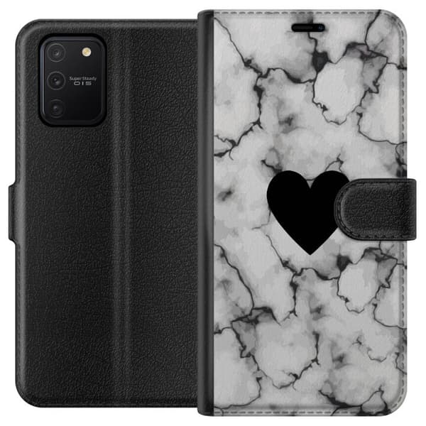 Kompatibel Tegnebogsetui til Samsung Galaxy S10 Lite Marmor Hjerte