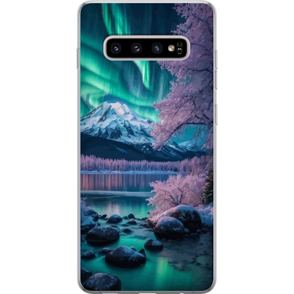 Samsung Galaxy S10+ Genomskinligt Skal Norrsken