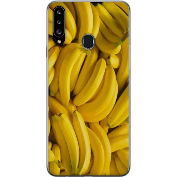Samsung Galaxy A20s Genomskinligt Skal Banana Pattern – lekf