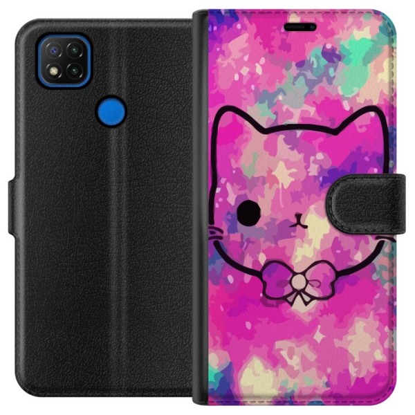 Xiaomi Redmi 9C Lommeboketui Katt