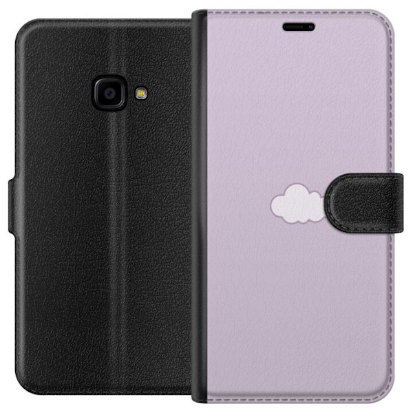 Samsung Galaxy Xcover 4 Lompakkokotelo Lila Pilvi - minimalistinen pilvi lila taustalla