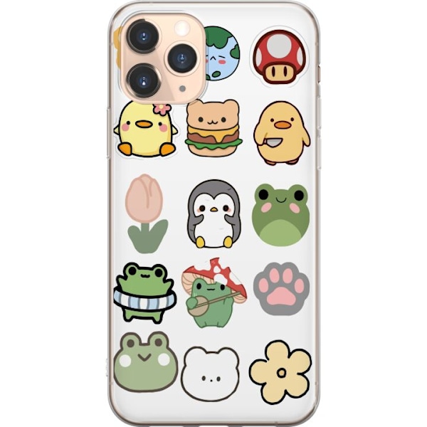 Apple iPhone 11 Pro Genomskinligt Skal Kawaii Friends – söt