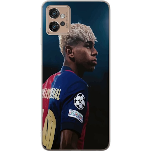 Motorola Moto G32 Läpinäkyvä kuori Lamine Yamal - Barcelonan ihmelapsi fokuksessa