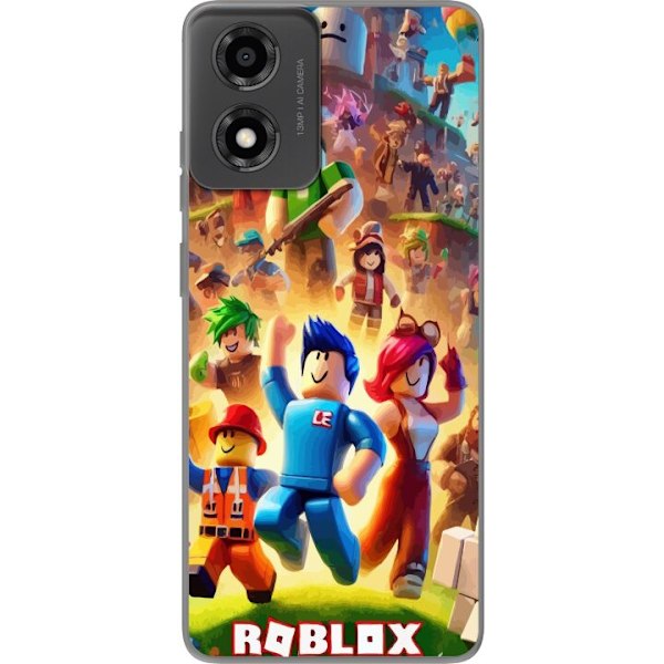 Motorola Moto E14 Läpinäkyvä kuori Roblox