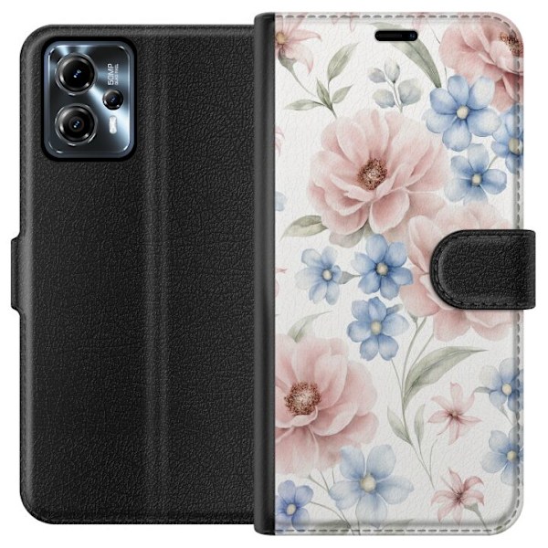 Motorola Moto G13 Tegnebogsetui Romantiske blomster