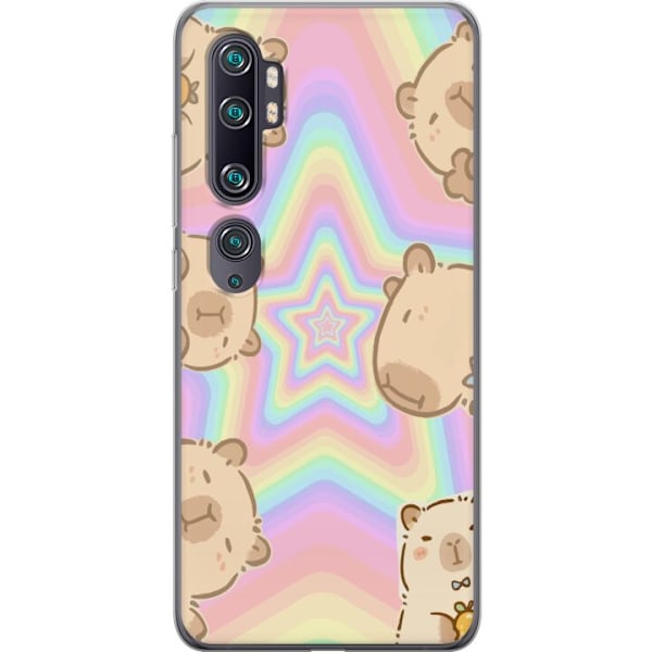 Xiaomi Mi Note 10 Genomskinligt Skal Kawaii Capybara Galaxy Söt Anime Djur Rymdmotiv Kawaii Trend Present TikTok Design