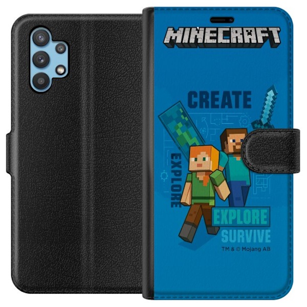 Samsung Galaxy A32 5G Tegnebogsetui Minecraft Huler