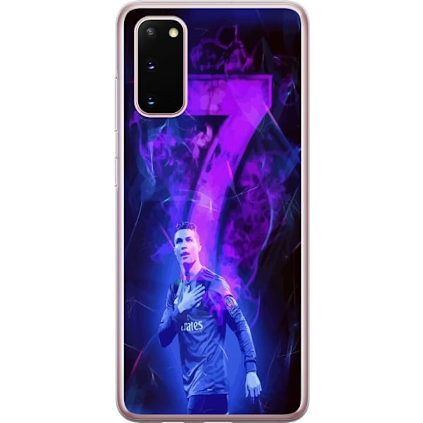 Samsung Galaxy S20 Läpinäkyvä kuori Ronaldo 7 - Jalkapallol