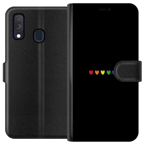 Samsung Galaxy A40 Tegnebogsetui Stolt Hjerter