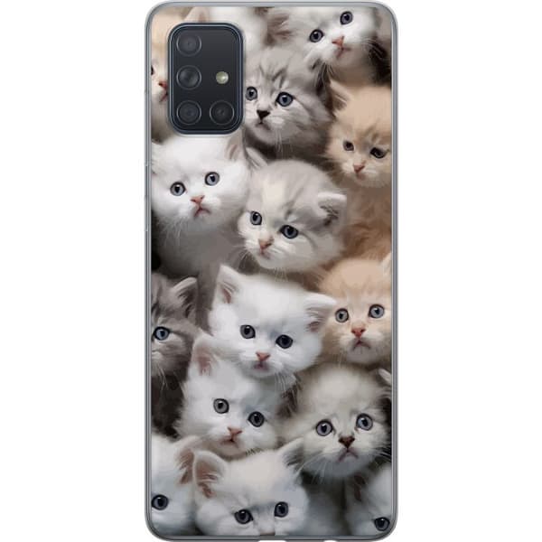 Kompatibelt Mobilskal till Samsung Galaxy A71 Katter