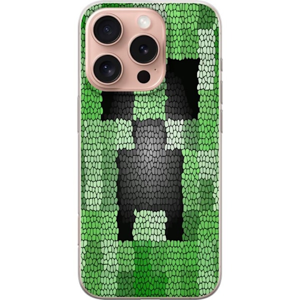 Apple iPhone 16 Pro Gjennomsiktig deksel Creeper / Minecraft