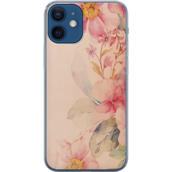 Apple iPhone 12  Gennemsigtig cover Farverige Blomster