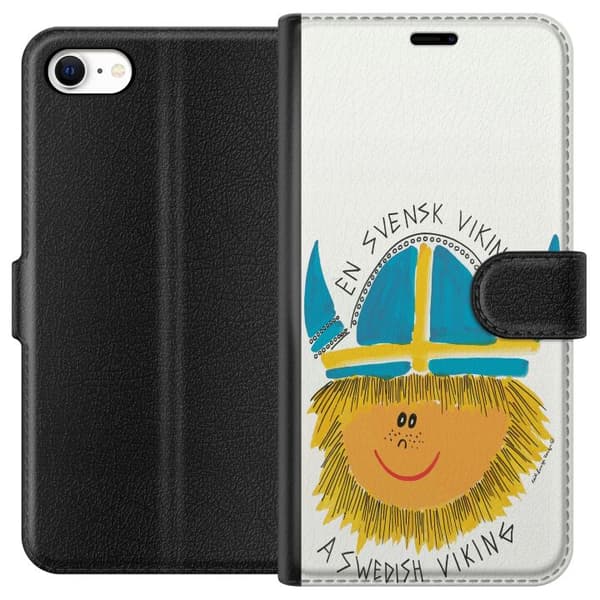 Kompatibelt Plånboksfodral till Apple iPhone 6 Svensk viking vit