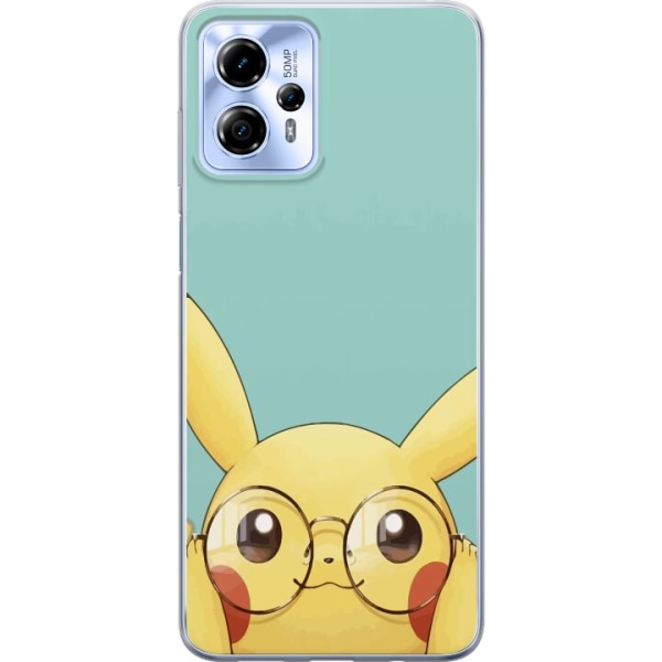 Motorola Moto G13 Genomskinligt Skal Pikachu glasögon