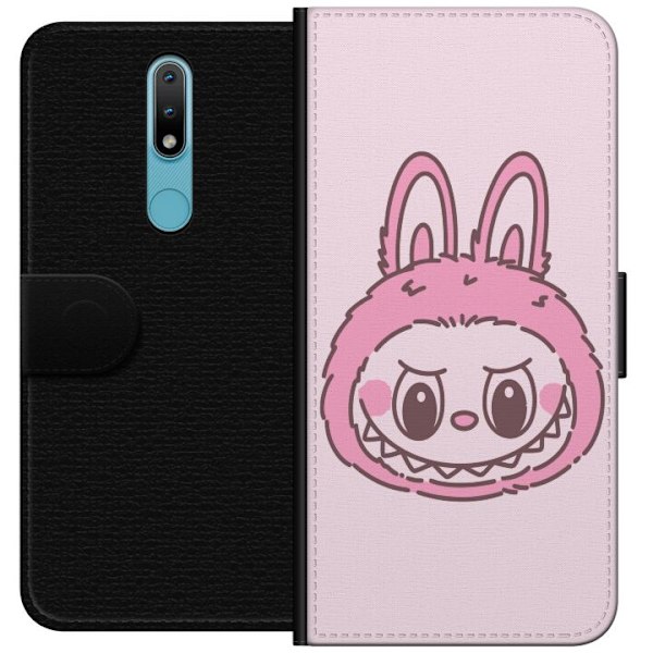 Nokia 2.4 Tegnebogsetui Labubu Dyrekreds Bunny Udgave