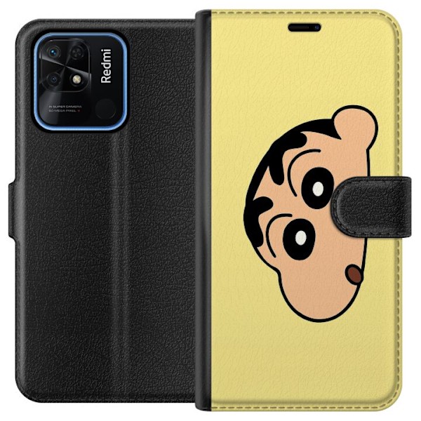 Xiaomi Redmi 10C Tegnebogsetui Peeking Shinchan