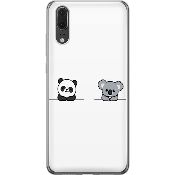 Huawei P20 Gennemsigtig cover Panda Koala