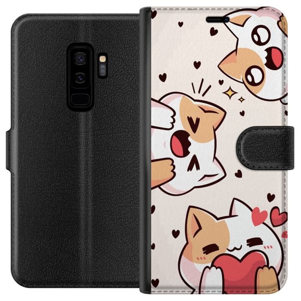 Kompatibel Tegnebogsetui til Samsung Galaxy S9+ Sød kat