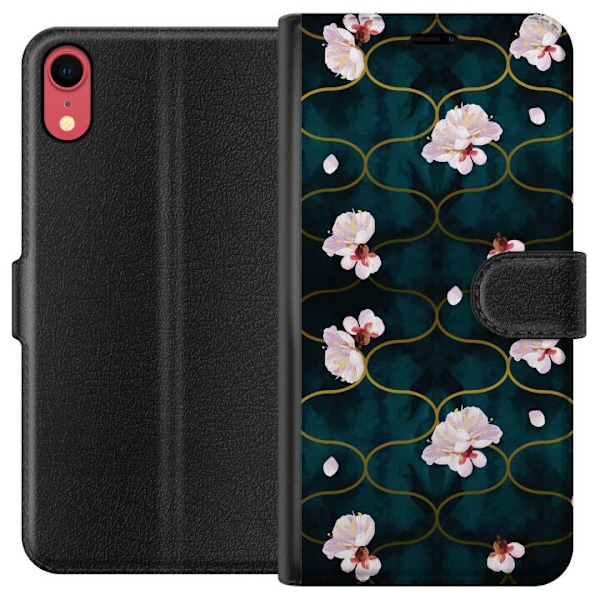 Apple iPhone XR Tegnebogsetui Blomster