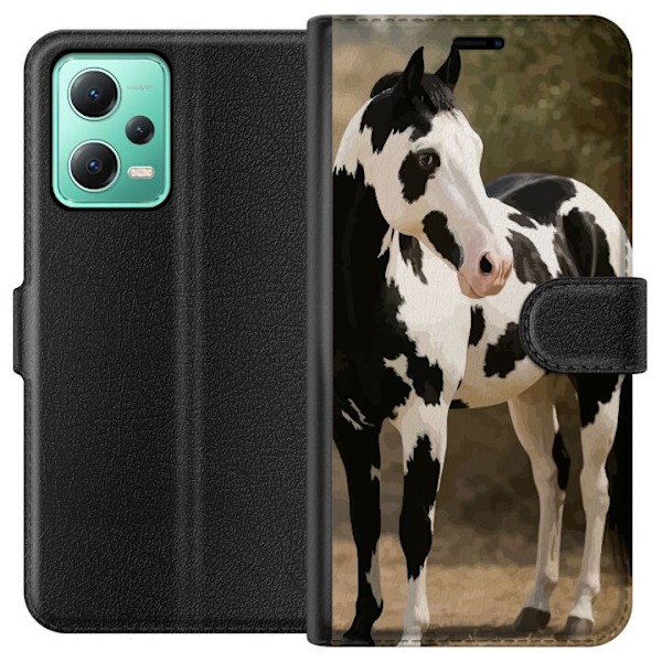 Xiaomi Redmi Note 12 Tegnebogsetui Smuk Hest - elegant illustr