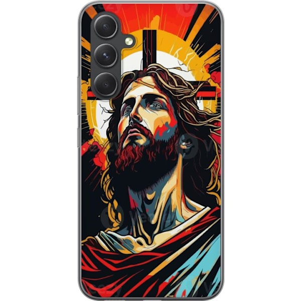Samsung Galaxy S24 Läpinäkyvä kuori Jeesus ja Kortti - usko