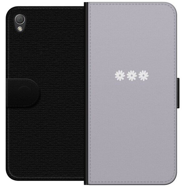 Sony Xperia Z3 Lompakkokotelo Lila Blomminimalismi - tyylikäs kukkakuva lila taustalla