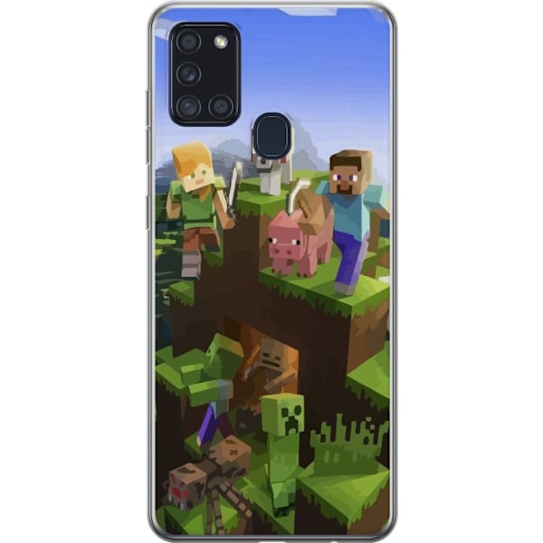 Samsung Galaxy A21s Genomskinligt Skal MineCraft
