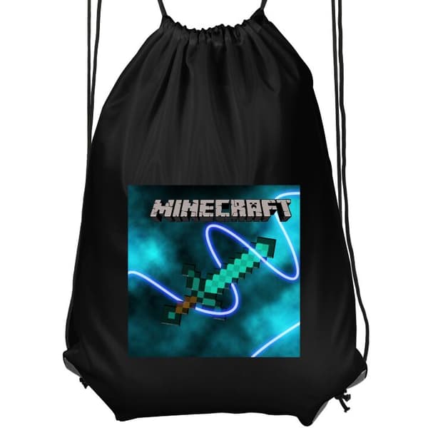 Gymnastikpose Sort Pixeleret turkis sværd med lysende linjer og mørk gamingbaggrund sort Barn