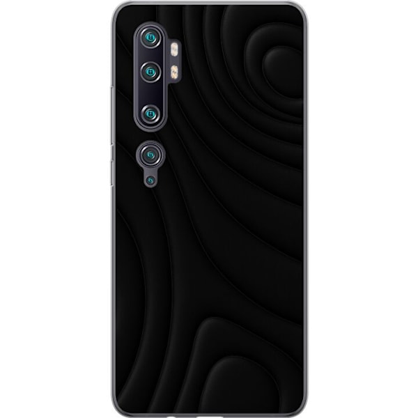 Xiaomi Mi Note 10 Pro Läpinäkyvä kuori Tummat Aallot