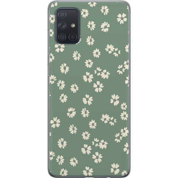 Samsung Galaxy A71 Genomskinligt Skal Blomsterdröm – färgglatt blommönster