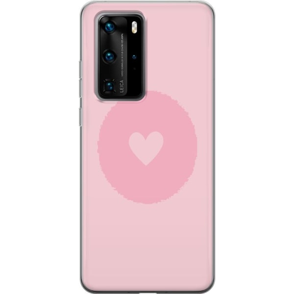 Huawei P40 Pro Gennemsigtig cover Hjertet i cirklen