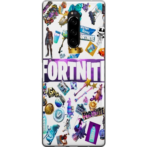 Sony Xperia 1 Läpinäkyvä kuori Fortnite