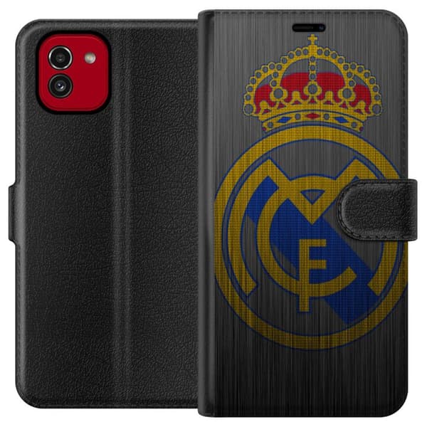 Kompatibel Tegnebogsetui til Samsung Galaxy A03 Real Madrid CF