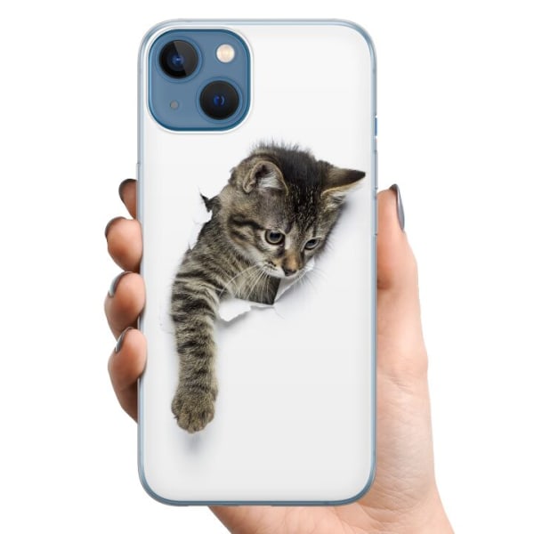 Apple iPhone 13 TPU Mobilskal Curious Kitten