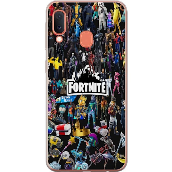 Samsung Galaxy A20e Läpinäkyvä kuori Fortnite