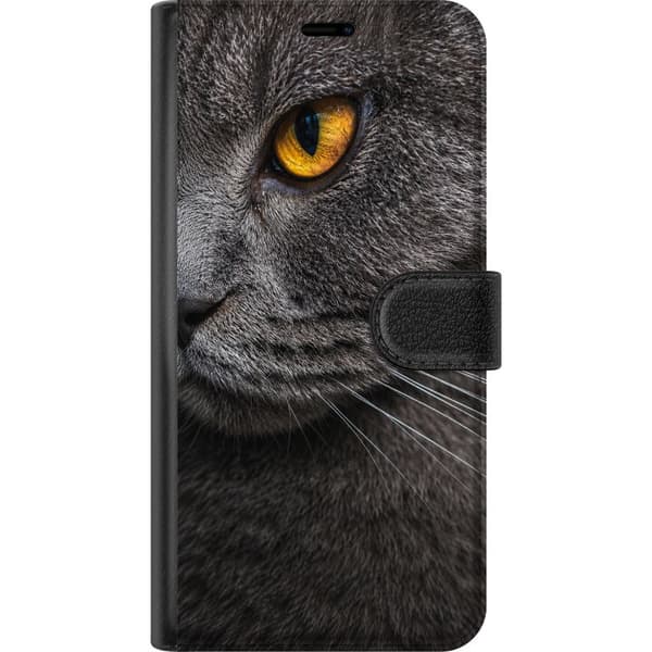 Kompatibelt Lommeboketui til Apple iPhone 11 Pro Max Grå midnattskatt grå