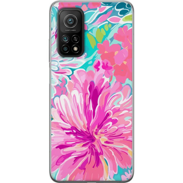Xiaomi Mi 10T 5G Gennemsigtig cover Blomsterrebs
