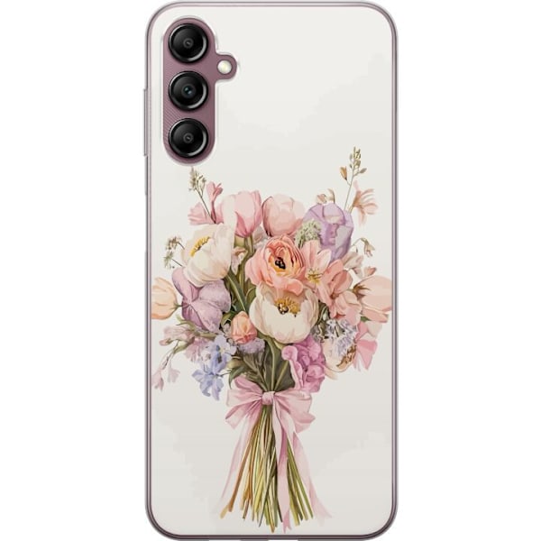 Samsung Galaxy A14 5G Genomskinligt Skal Mobilskal med färgglad blombukett i romantisk stil