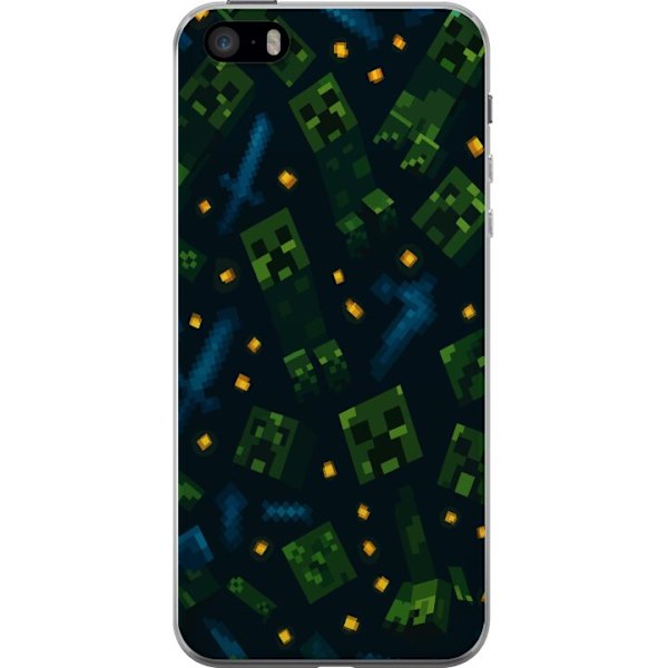 Apple iPhone SE (2016) Läpinäkyvä kuori Minecraft Dungeons Mob