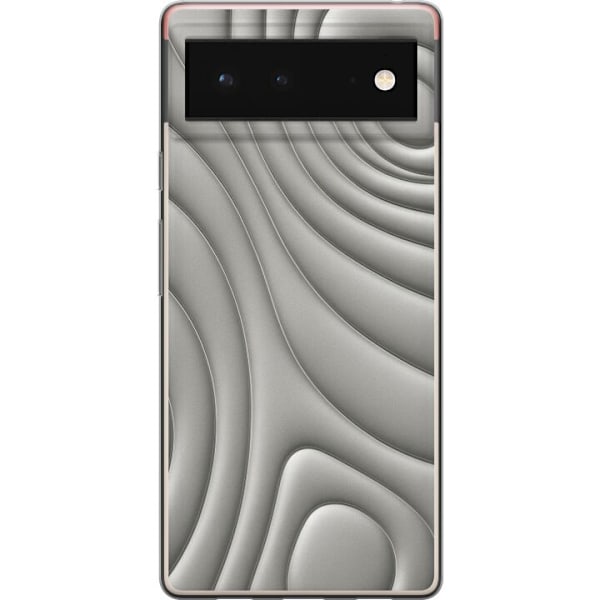 Google Pixel 6 Läpinäkyvä kuori Hopea-aallot