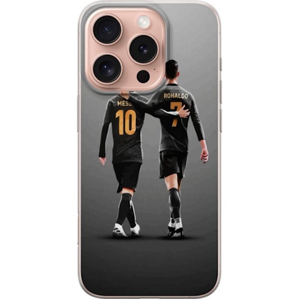 Apple iPhone 16 Pro Läpinäkyvä kuori Messi ja Ronaldo