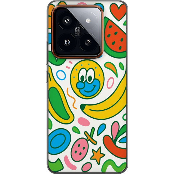 Xiaomi 14 Pro Läpinäkyvä kuori Perhosverho
