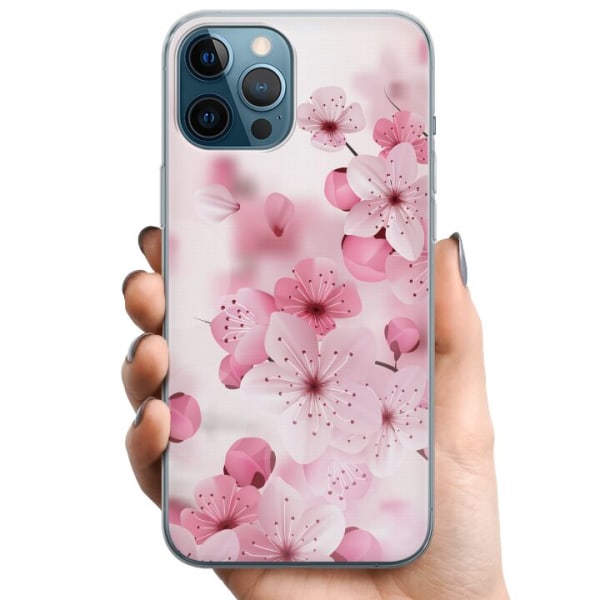 Apple iPhone 12 Pro Max TPU Matkapuhelimen kuori Kirsikankukka