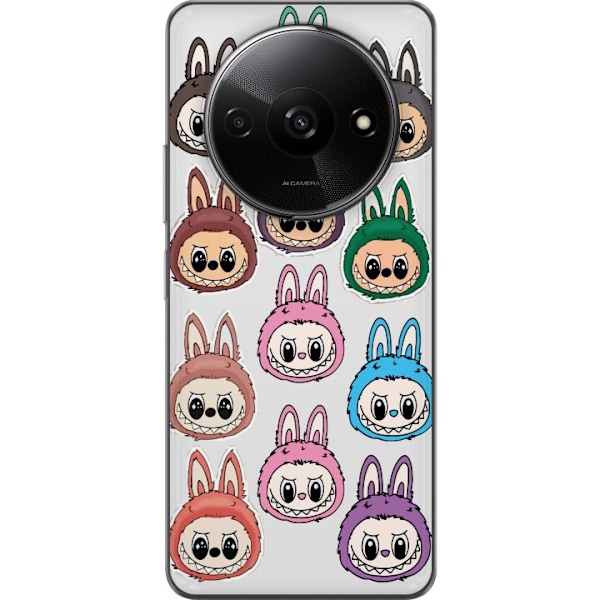 Xiaomi Redmi A3 Genomskinligt Skal Labubu Macaron Monster –