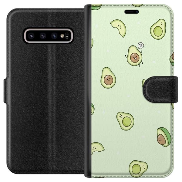 Kompatibelt Lommeboketui til Samsung Galaxy S10+ Avokado